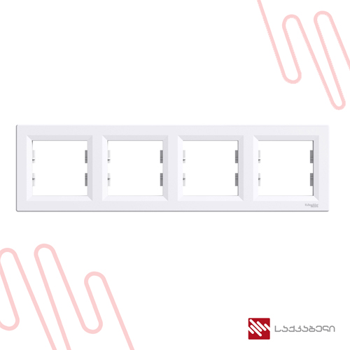 EPH5800421 4იანი ჩარჩო(თეთრი)ჰორიზონტალური — როზეტები და ჩამრთველები